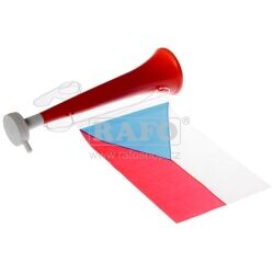 Trubka s vlajkou ČR, 29 x 8 cm