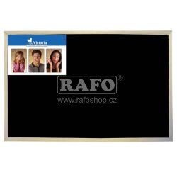 Černá tabule, nemagnetická, dřevěný rám, 60 x 90 cm