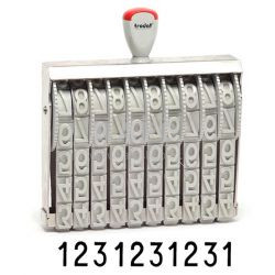 Číslovačka Trodat 151210, nesamobarvicí, výška 12mm, 10 míst