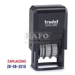 Datumovka Trodat 4850/2, výška data 3,8 mm, s textem: ZAPLACENO