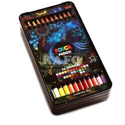 Pastelky Posca olejové, 36 barev v plechové krabičce
