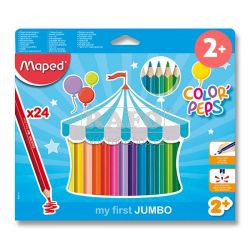 Pastelky 24 barev, Maped Jumbo Color Peps, trojhranné