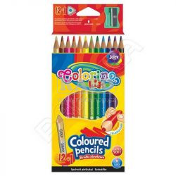Pastelky Colorino 12 barev + 1 stříbrná/zlatá + ořezávátko