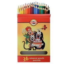 Pastelky 36 barev, Koh-i-noor 3655, Krteček papírová krabička