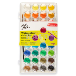 Vodové barvy Mont Marte 0038, se štětcem, 36 barev