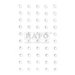 Samolepicí kamínky stříbrné 5 mm, 50 ks