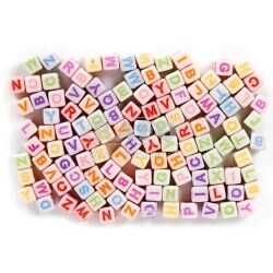 Korálky ABC pastelové, 30 g