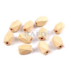 Dřevěné korálky, nelakované, 10 ks