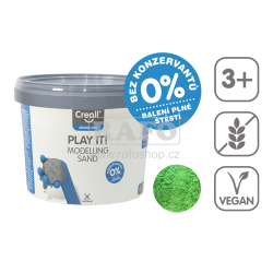 Modelovací písek Creall Play it!, 750 g, kelímek, zelený