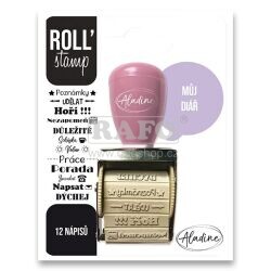Otočné razítko Aladine ROLL Stamp s nápisy - Můj diář