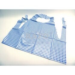 Zástěra na výtvarnou výchovu, kostkovaná modrá