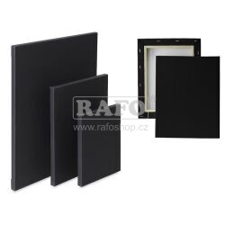 Plátno malířské, bavlněné, ČERNÉ, 40 x 50 cm