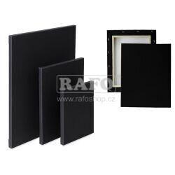 Plátno malířské, bavlněné, ČERNÉ, 30 x 40 cm