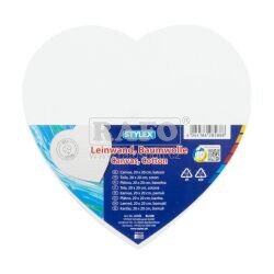 Plátno malířské, bavlněné, SRDCE, 20 cm