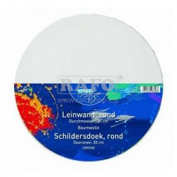 Plátno malířské, bavlněné, KULATÉ, 30 cm
