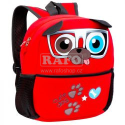 Batůžek dětský neoprénový Pejsek červený
