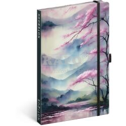 Notes Sakura, linka, 172 stran, 13 x 21 cm
