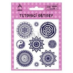 Dětské tetovací obtisky - černé mandaly