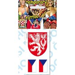 Tetovací obtisky Státní znak a vlajky ČR