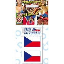 Tetovací obtisky vlajky ČR - Češi do toho!