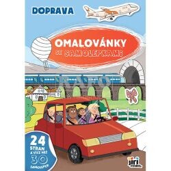 Omalovánky A4 se samolepkami - Doprava