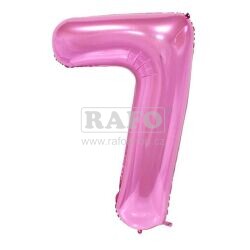 Balónek číslo 7, růžový, 40 cm