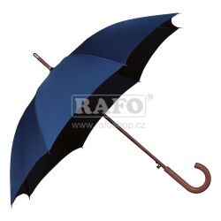 Deštník s dřevěnou rukojetí, modrý