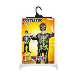 Kostým dětský NEON Kostlivec, vel. M
