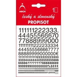 Propisot čísla 3, 5, 7, 10 mm, černý