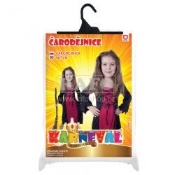 Kostým Čarodějnice, červeno-černý