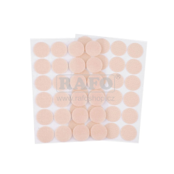 Suchý zip samolepící kolečka, tělová béžová, 25 mm, 12 ks