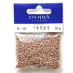 Korálky - rokajly, 2,3 mm, měděné, 20 g