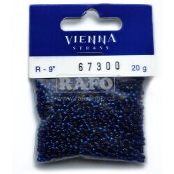 Korálky - rokajly, 2,6 mm, safírově modré, 20 g