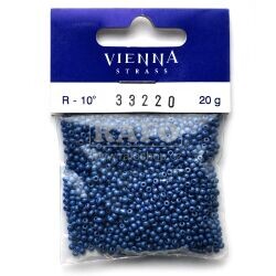 Korálky - rokajly, 2,3 mm, středně modré 20 g