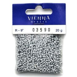 Korálky - rokajly, 2,6 mm, černo-bílé, 20 g
