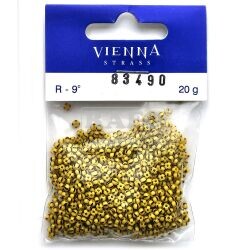 Korálky - rokajly, 2,6 mm, černo-žluté, 20 g