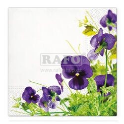 Ubrousky 33 x 33 cm, 20 ks, Fialky