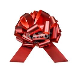 Stuha/rozeta stahovací lux MAXI, 35 cm, červená