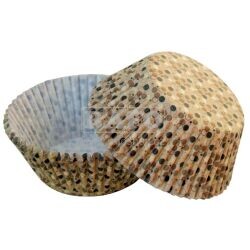 Košíček na muffiny, puntíkatý hnědý, 50 ks