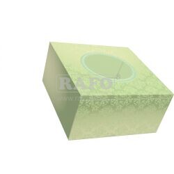 Dárková krabička na cukroví Zelená s oknem, 18 x 18 x 9 cm