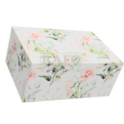 Dárková krabička na cukroví Picollo růže, 16 x 11 x 7 cm