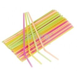 Brčka plastová ohebná, znovupoužitelná, 50 ks