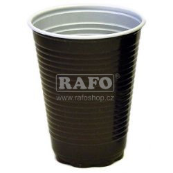 Kelímek 180 ml, plastový, termo, hnědý, 12 ks