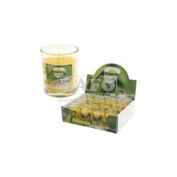 Svíčka Citronela žlutá ve skle, 53 x 63 mm