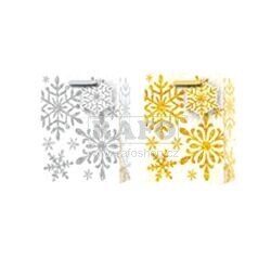 Taška vánoční Vločky, 10 x 15 cm