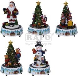 Figurka svítící LED s pohybem a hudbou, 22 cm