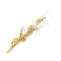 Dekorativní větvička třpyt s hvězdičkami, zlatá