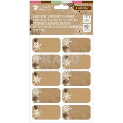 Samolepky - jmenovky vánoční KRAFT na dárky, 20 ks