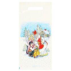 Sáček mikulášský, Mikuláš a chaloupka, 20 x 40 cm