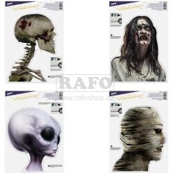 Okenní fólie halloween Monsters, 30 x 42 cm